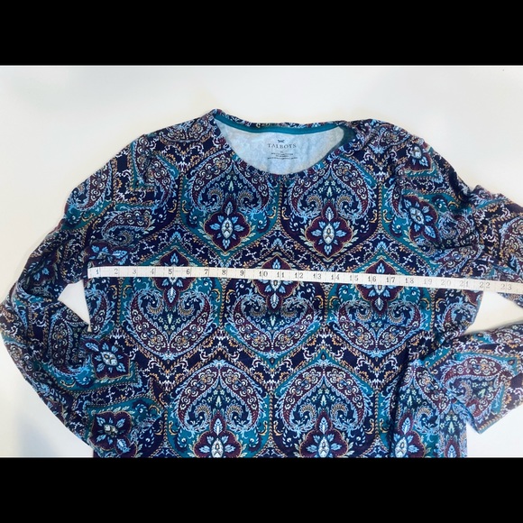 Talbots patterned long sleeve tee - Picture 6 of 8